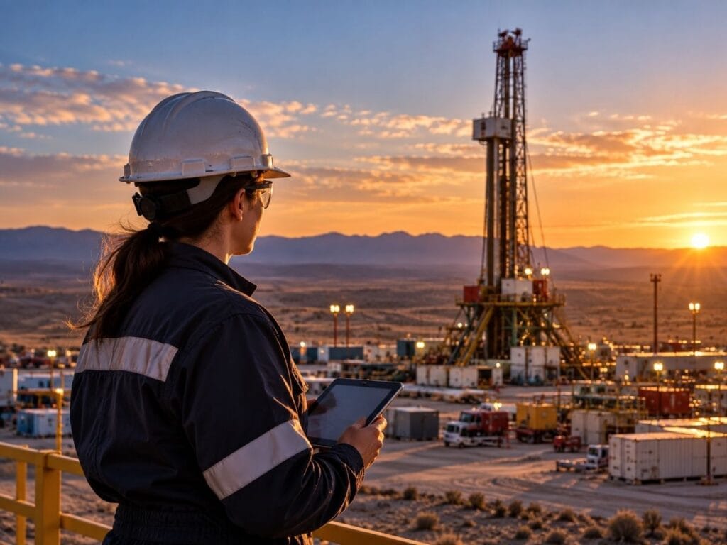 Profesional trabajando en una operación de la industria Oil & Gas